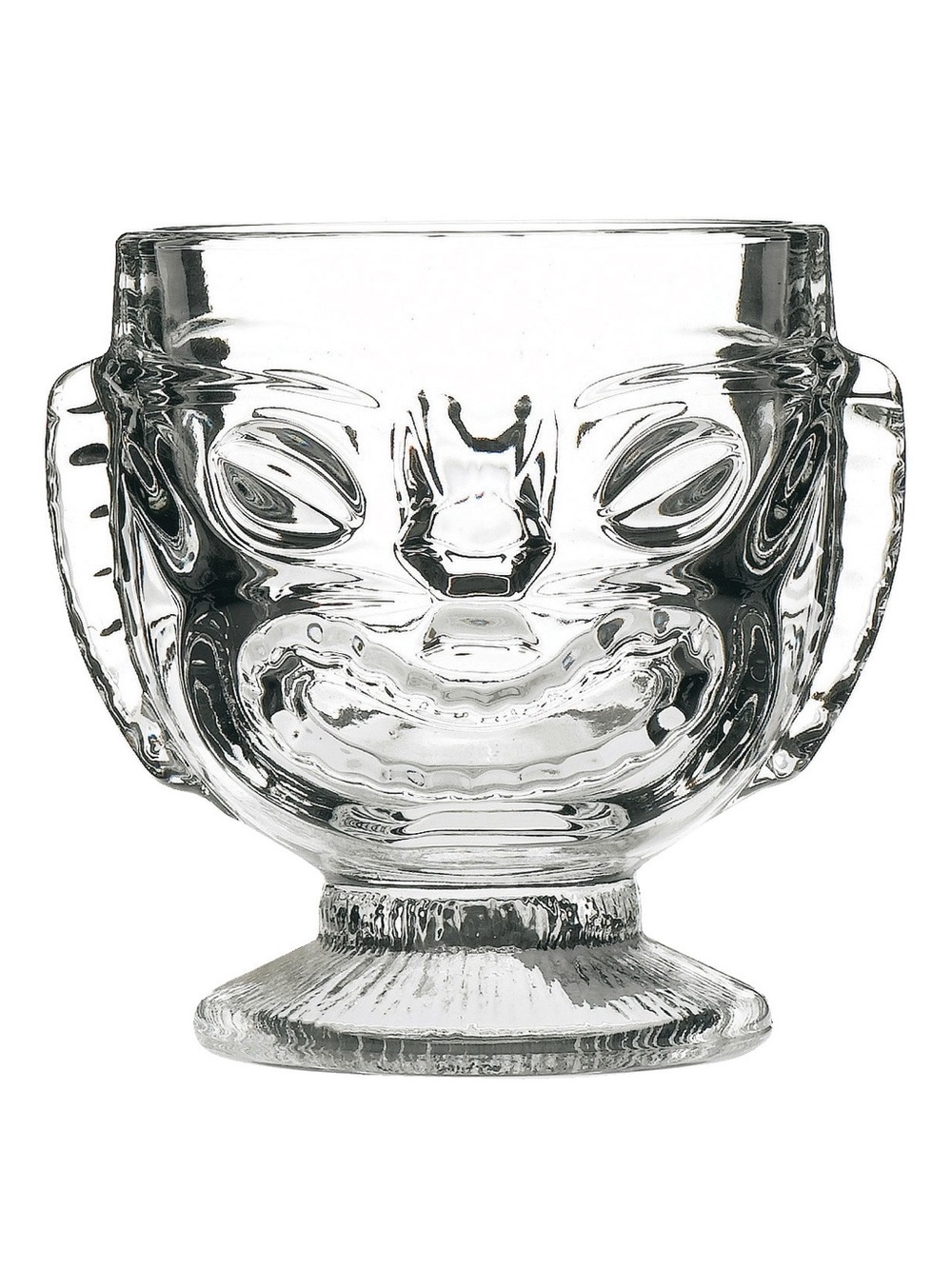 2 Sided Clear Face Mai Tai Glass Mug Cup